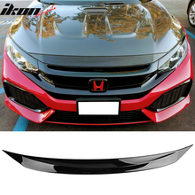 Load image into Gallery viewer, 2016-2018 Honda Civic 10th Gen Black Front Bonnet Lip Molding Trim Bar
