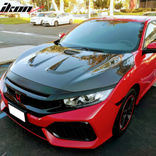 Load image into Gallery viewer, 2016-2018 Honda Civic 10th Gen Black Front Bonnet Lip Molding Trim Bar