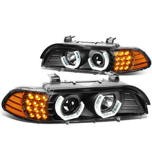 Load image into Gallery viewer, 96-03 BMW 5 Series 3D Crystal Halo Projector LED Headlights Black