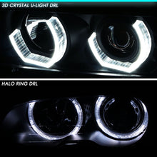 Load image into Gallery viewer, 99-01 BMW 3-Series 3D Crystal Halo Projector LED Headlights Black