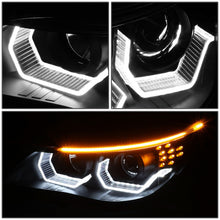 Load image into Gallery viewer, 04-07 BMW 525I 530I 545I 550I 3D Halo Projector LED Headlights Black