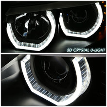 Load image into Gallery viewer, 2006-2012 BMW 3-Series 3D Crystal Halo Projector LED Headlights Black