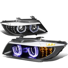 Load image into Gallery viewer, 06-08 BMW 3-Series Crystal Halo Projector LED Headlights Black