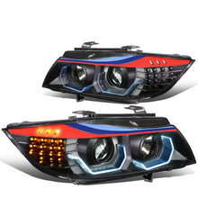 Load image into Gallery viewer, 06-12 BMW 3-Series E90 3D Crystal Halo Projector LED Headlights