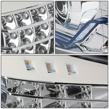Load image into Gallery viewer, 06-12 BMW 3-Series E90 3D Crystal Halo Projector LED Headlights Chrome
