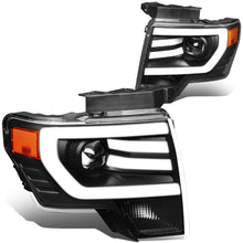 Load image into Gallery viewer, 09-14 Ford F-150 3D LED Projector Headlights Black Housing