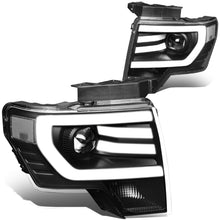 Load image into Gallery viewer, 09-14 Ford F-150 3D LED Projector Headlights Black Housing