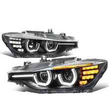 Load image into Gallery viewer, 2012-2016 BMW F30 3-Series 3D LED Bar Headlights Black Housing