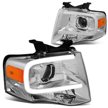 Load image into Gallery viewer, 2007-2014 Ford Expedition 3D LED DRL Projector Headlights Chrome