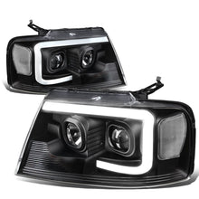Load image into Gallery viewer, 2004-2008 Ford F-150 3D LED C-Bar Headlights Black Housing Clear Corner