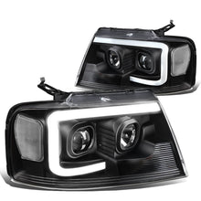 Load image into Gallery viewer, 2004-2008 Ford F-150 3D LED C-Bar Headlights Black Housing Clear Corner