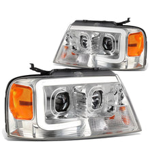 Load image into Gallery viewer, 04-08 Ford F-150 / 06-08 Lincoln Mark LT 3D LED C-Bar Headlights Chrome