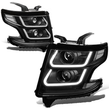 Load image into Gallery viewer, 15-18 Chevrolet Suburban/Tahoe 3D LED Projector Headlights Black