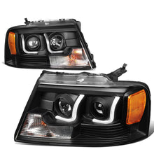 Load image into Gallery viewer, 2004-2008 Ford F-150 3D LED J-Bar Halo Projector Headlights