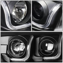 Load image into Gallery viewer, 04-08 Ford F-150 3D LED J-Bar Halo Projector Headlights Black Housing