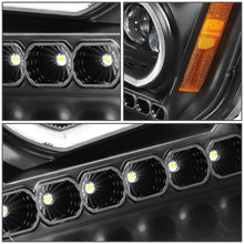 Load image into Gallery viewer, 2008-2017 Freightliner Cascadia Black Housing LED Projector Headlights