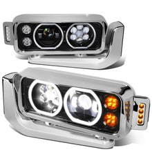 Load image into Gallery viewer, 81-88 Peterbilt 359 / 87-07 379 / 08-21 389 LED Headlights - Black