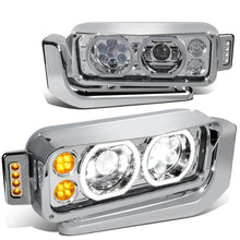 Load image into Gallery viewer, 81-88 Peterbilt 359 / 87-07 379 / 08-21 389 LED Clear Headlights