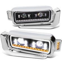 Load image into Gallery viewer, 81-88 Peterbilt 359 / 87-07 379 / 08-21 389 Black Headlights
