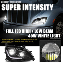 Load image into Gallery viewer, 13-20 Peterbilt 579 / 11-18 Peterbilt 587 Black Headlights