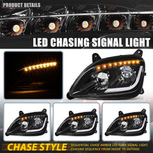 Load image into Gallery viewer, 13-20 Peterbilt 579 / 11-18 Peterbilt 587 Black Headlights