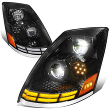 Load image into Gallery viewer, 2003-2017 Volvo VN VNL VNM VNX LED Switchback Headlights Black