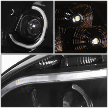 Load image into Gallery viewer, 08-17 Freightliner Cascadia LED Halo Projector Headlights Black
