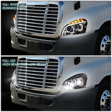 Load image into Gallery viewer, 2008-2017 Freightliner Cascadia LED Halo Projector Headlights Chrome