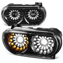 Load image into Gallery viewer, 2008-2014 Dodge Challenger LED Headlights Black