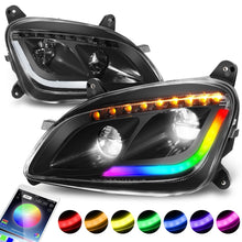 Load image into Gallery viewer, 13-20 Peterbilt 579 / 11-18 Peterbilt 587 LED RGB DRL Headlights