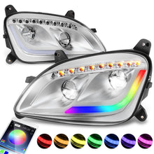 Load image into Gallery viewer, 13-20 Peterbilt 579 / 11-18 Peterbilt 587 Full LED RGB DRL Headlights