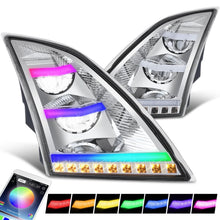Load image into Gallery viewer, 18-21 Volvo VNL VNR Full LED RGB DRL Sequential Turn Signal Headlights