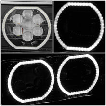 Load image into Gallery viewer, 2018-2023 Volvo VNL/VNR White Halo Ring Headlights - Black
