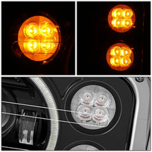 Load image into Gallery viewer, 2018-2023 Volvo VNL/VNR White Halo Ring Headlights - Black