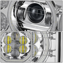 Load image into Gallery viewer, 2018-2023 Volvo VNL/VNR White Halo Ring Chrome Headlights