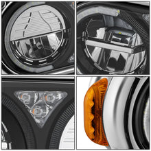 Load image into Gallery viewer, 1981-1988 Peterbilt 359/379/389 Full LED Reflector Headlights Black