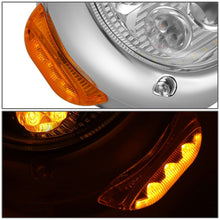 Load image into Gallery viewer, 1967-1987 Peterbilt 359 LED Halo Ring Dual Projector Headlights Chrome