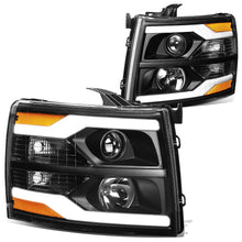 Load image into Gallery viewer, 07-13 Chevrolet Silverado LED DRL Headlights - Black Housing