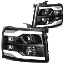 Load image into Gallery viewer, 07-17 Chevrolet Silverado LED DRL Dual LED Headlights Black Housing