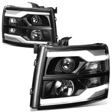 Load image into Gallery viewer, 07-17 Chevrolet Silverado LED DRL Dual LED Headlights Black Housing