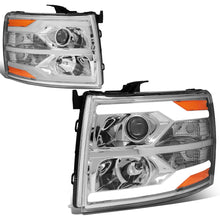 Load image into Gallery viewer, 07-17 Chevrolet Silverado LED DRL Dual LED Headlights Chrome Housing