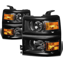 Load image into Gallery viewer, 2014-2015 Chevrolet Silverado 1500 LED Projector Headlights Black