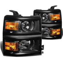 Load image into Gallery viewer, 2014-2015 Chevrolet Silverado 1500 LED Projector Headlights Black