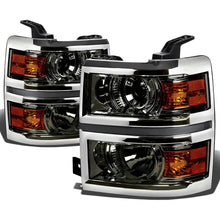 Load image into Gallery viewer, 2014-2015 Chevrolet Silverado 1500 LED Projector Headlights - Smoke