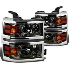 Load image into Gallery viewer, 2014-2015 Chevrolet Silverado 1500 LED Projector Headlights - Smoke