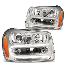 Load image into Gallery viewer, 2002-2009 Chevrolet Trailblazer LED DRL Headlights - Chrome Housing