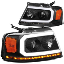 Load image into Gallery viewer, 2004-2008 Ford F-150 LED DRL Projector Headlights Black Housing