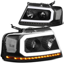 Load image into Gallery viewer, 2004-2008 Ford F-150 LED DRL Projector Headlights Black Housing