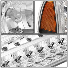 Load image into Gallery viewer, 99-04 Ford F-250/F-350 LED DRL Headlights Chrome Housing Amber Corner