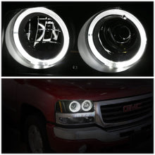 Load image into Gallery viewer, 01-07 GMC Sierra/Yukon Denali LED Halo Projector Headlights Black